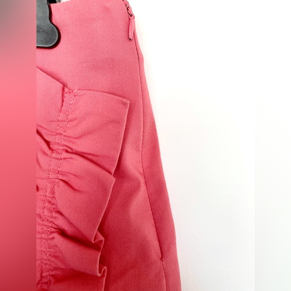 Zara coral side ruffled detail skirt size M - Picture 3 of 5